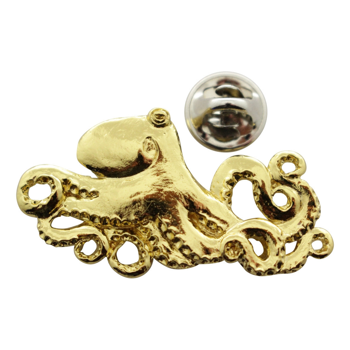 Octopus Pin ~ 24K Gold ~ Lapel Pin ~ 24K Gold Lapel Pin ~ Sarah's Treats & Treasures